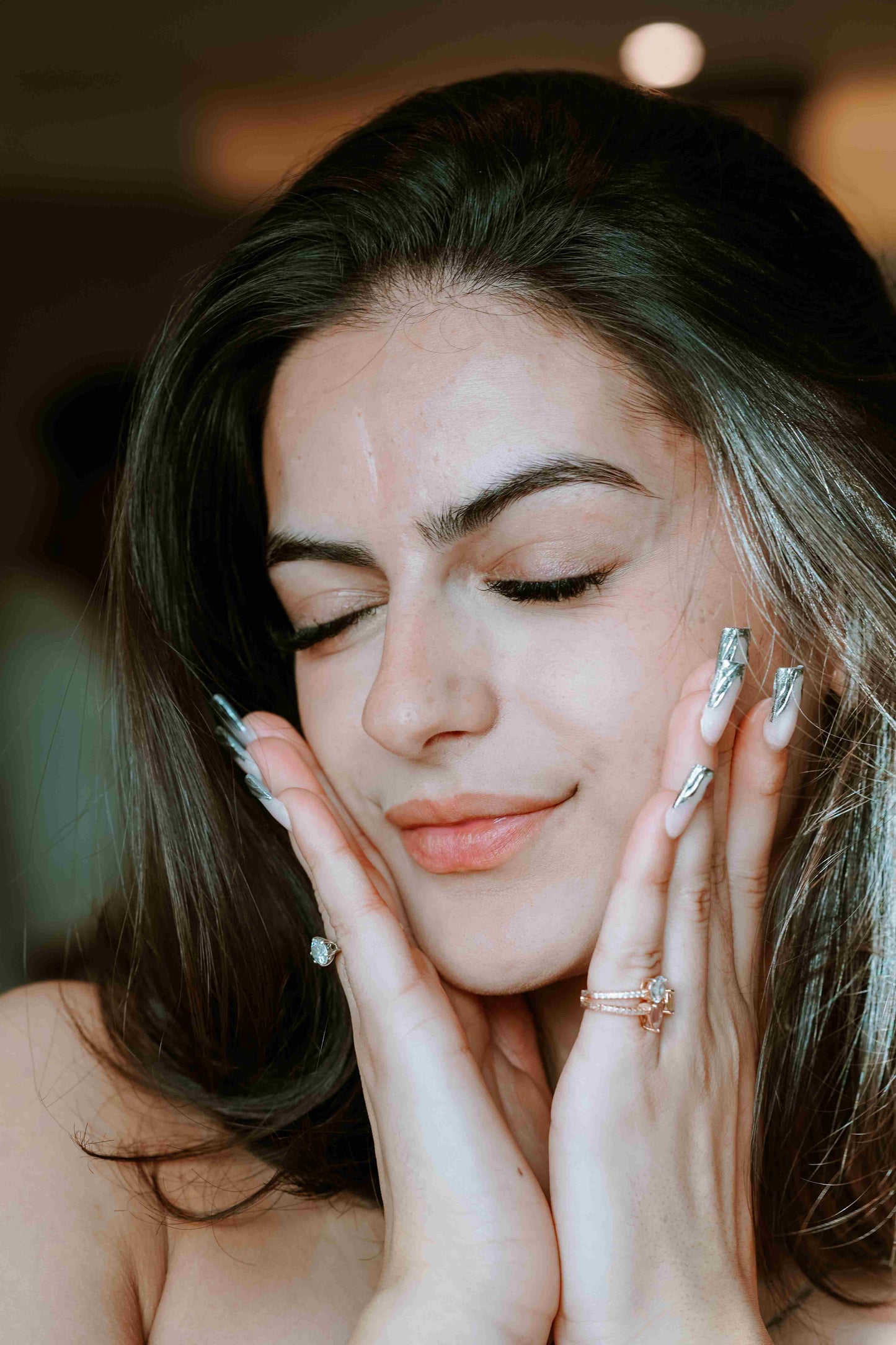Nestree Model after using Soothing coffee and vanilla body scrub