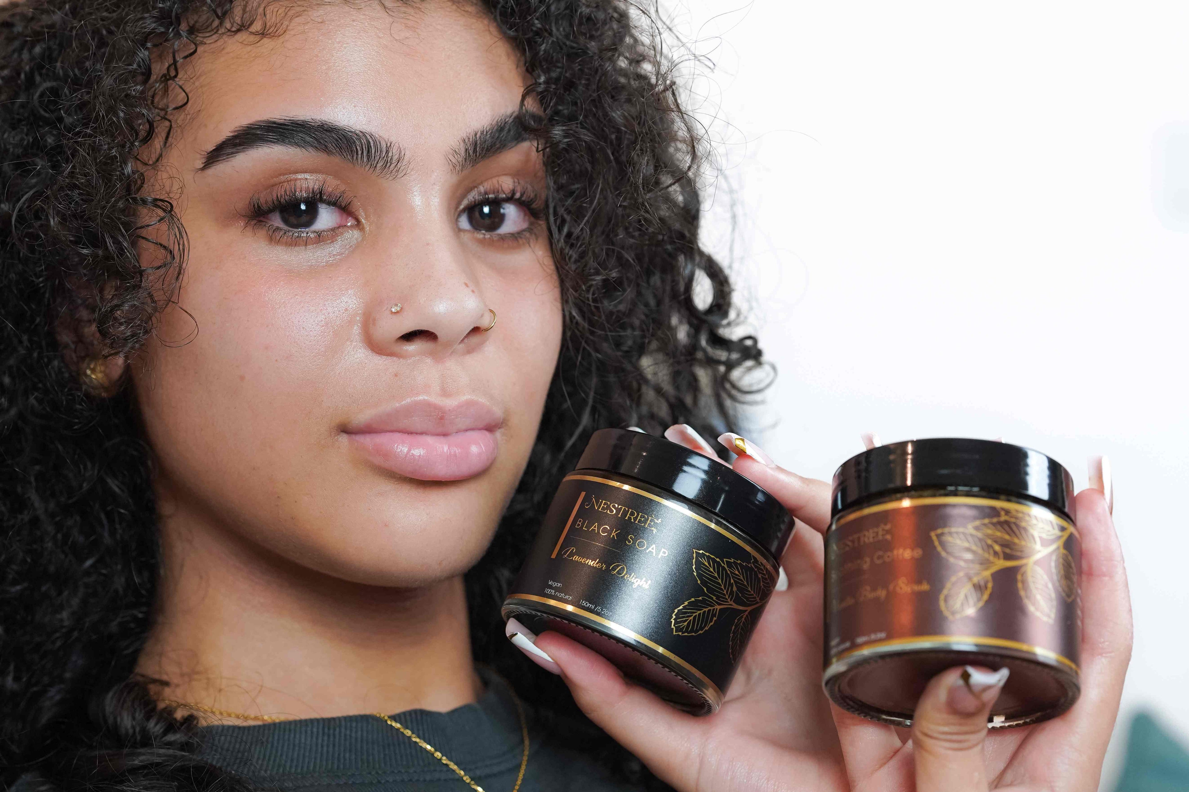 Nestree model picture with products 